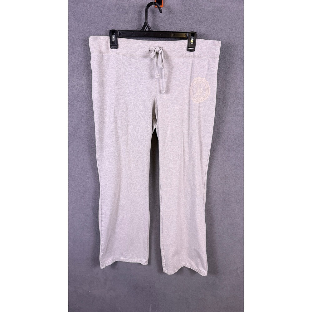 Y2K Polo Jeans Co Ralph Lauren Flare Sweatpants Women L Graphic Lounge Wide Leg